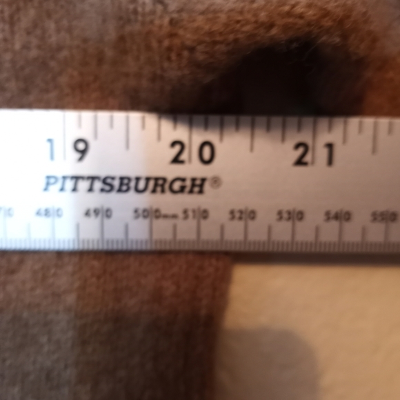 VTG Soft Lambswool Sweater Tan & Purple Turtleneck by Jillian Jones XL - Picture 5 of 7